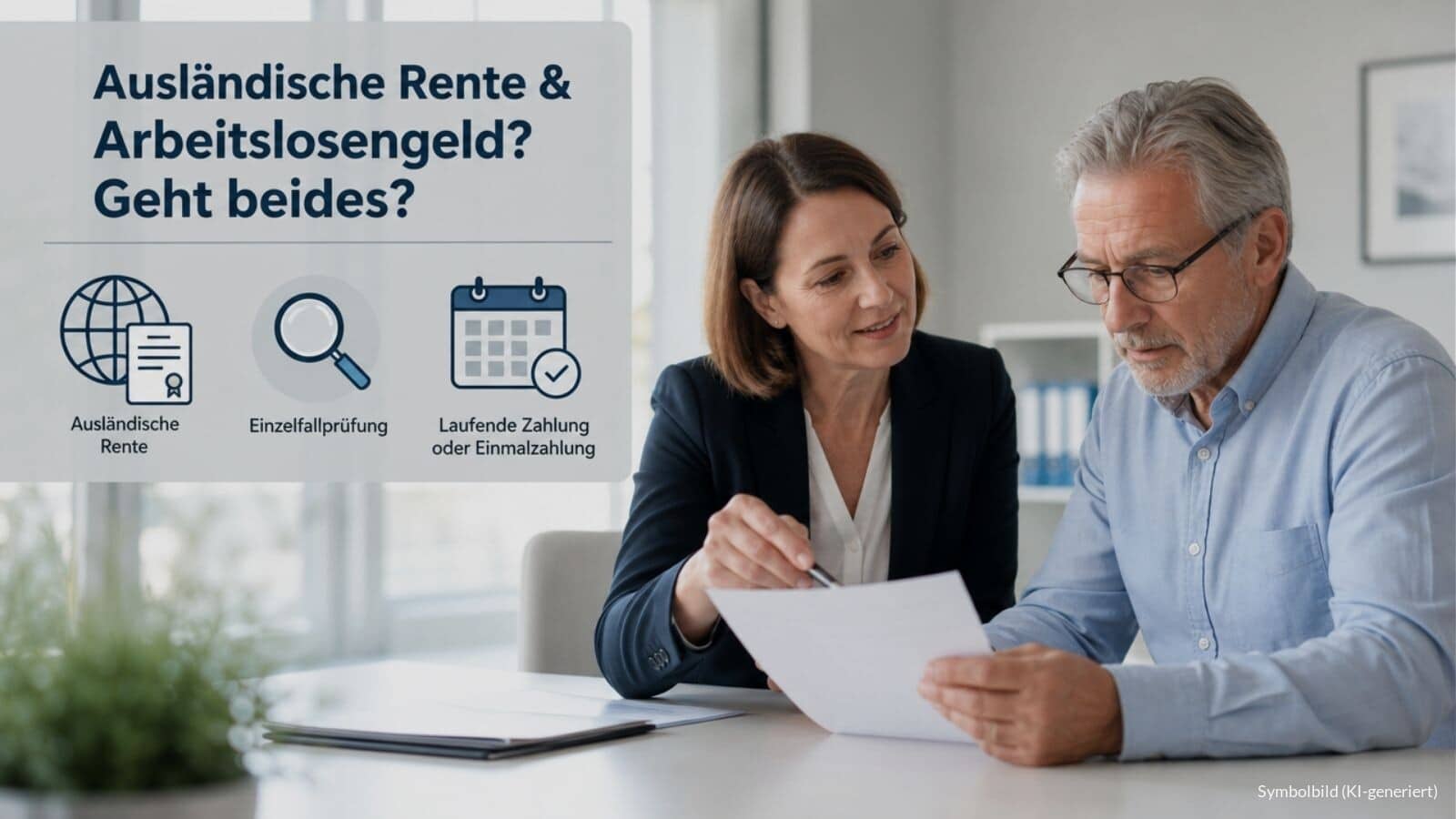 Ausländische Rente und deutsches Arbeitslosengeld?