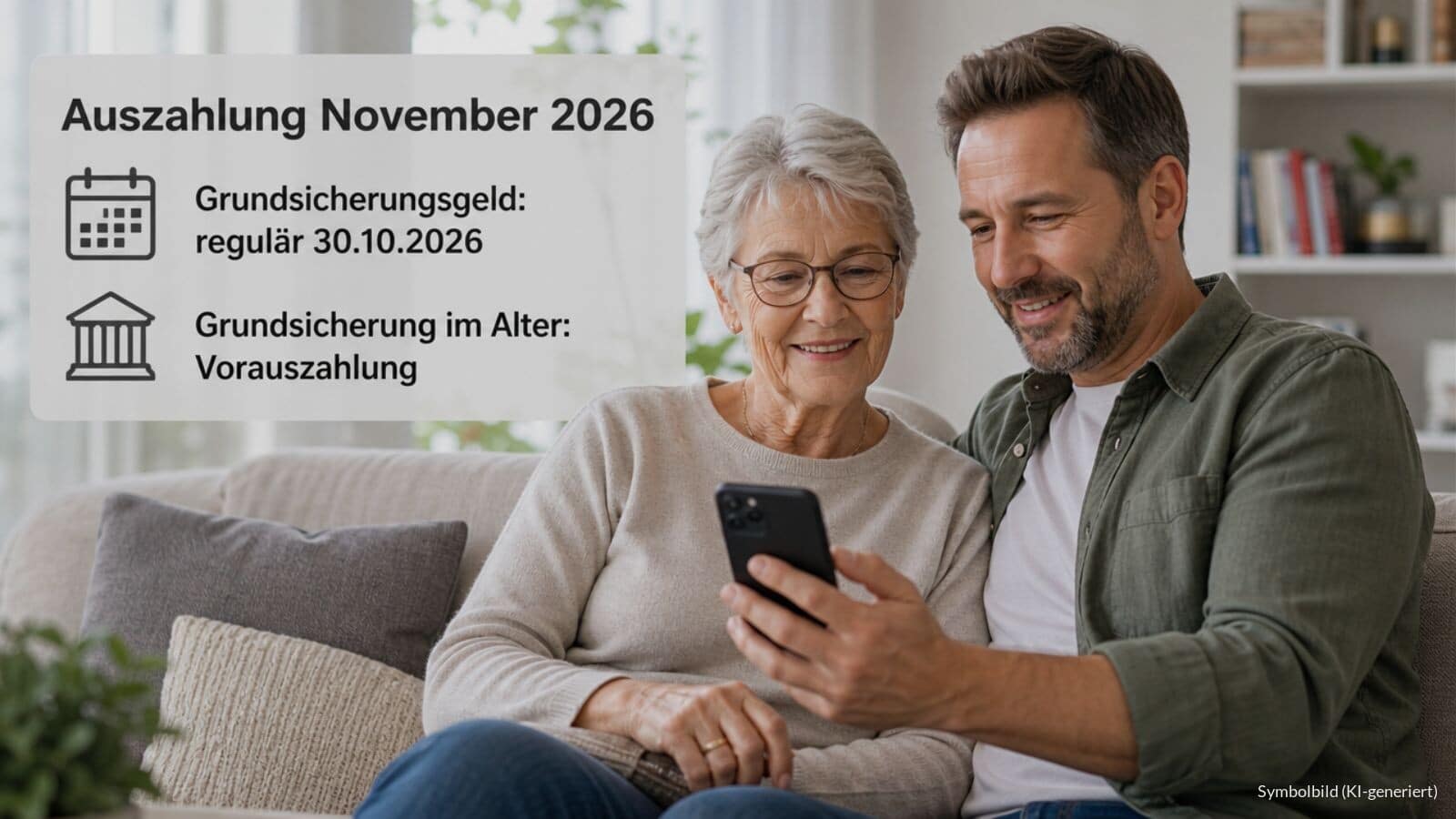 Auszahlungstermin Grundsicherung und Grundsicherungsgeld November 2026