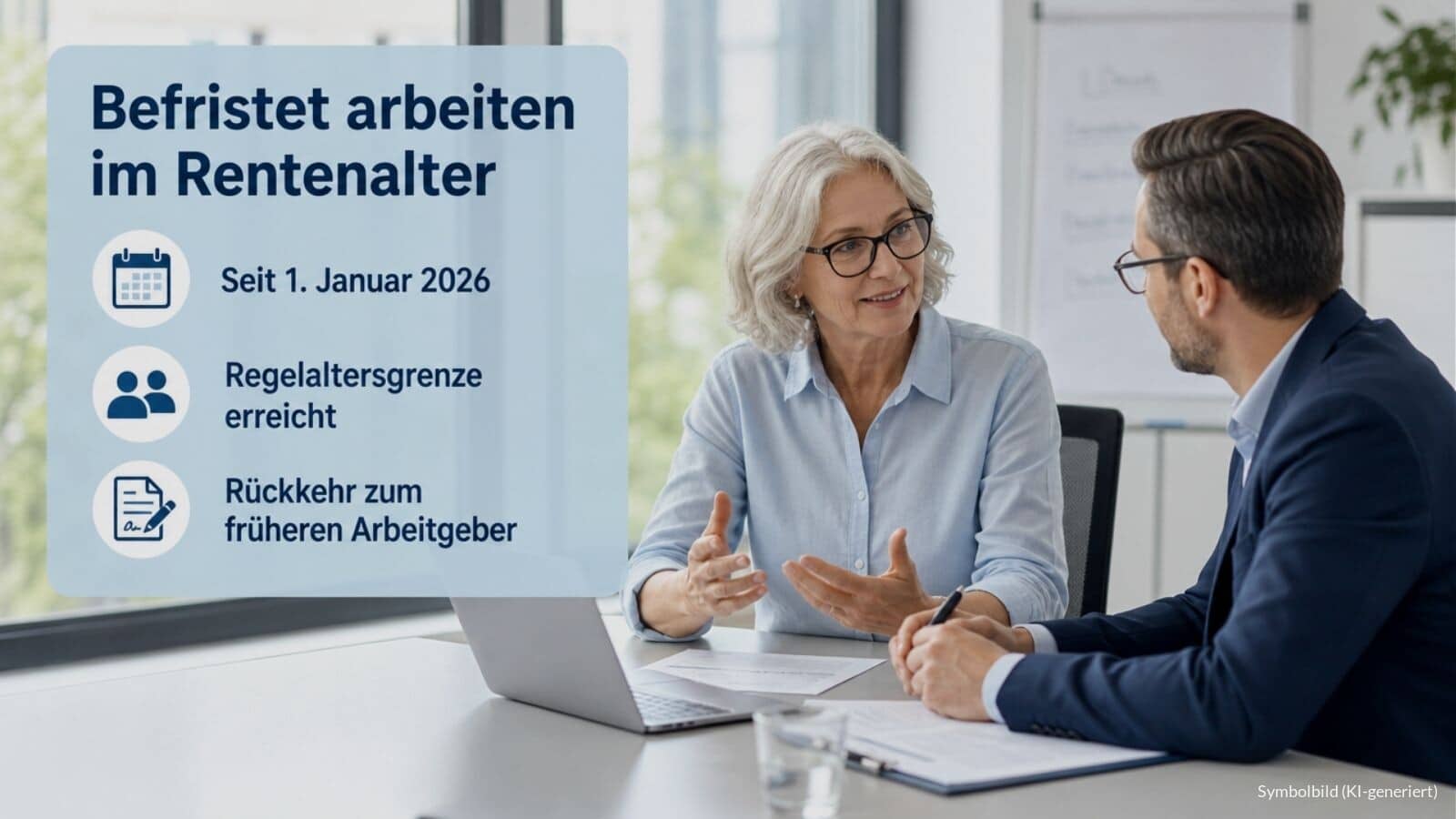 Befristetes Arbeitsverhältnis im Rentenalter erleichtert