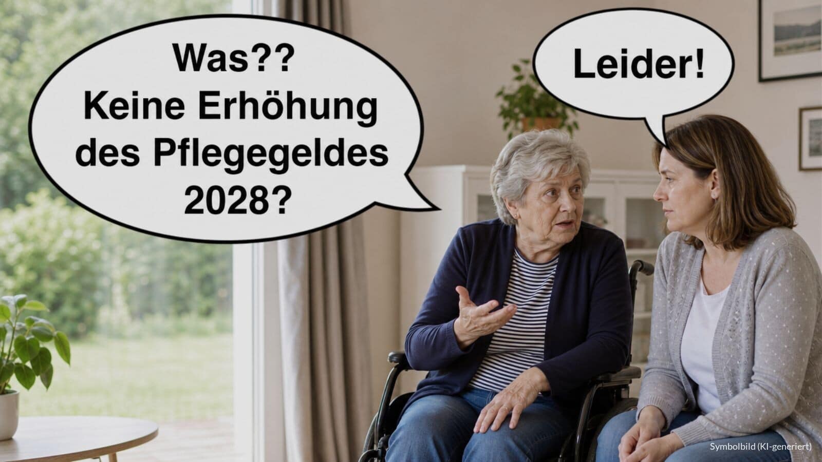 Pflegegeld Erhöhung soll nicht 2028, sondern erst 2029 kommen
