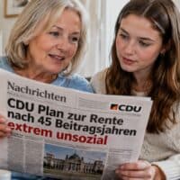 Neuer CDU Plan zur abschlagsfreien Rente nach 45 Beitragsjahren absolut unsozial