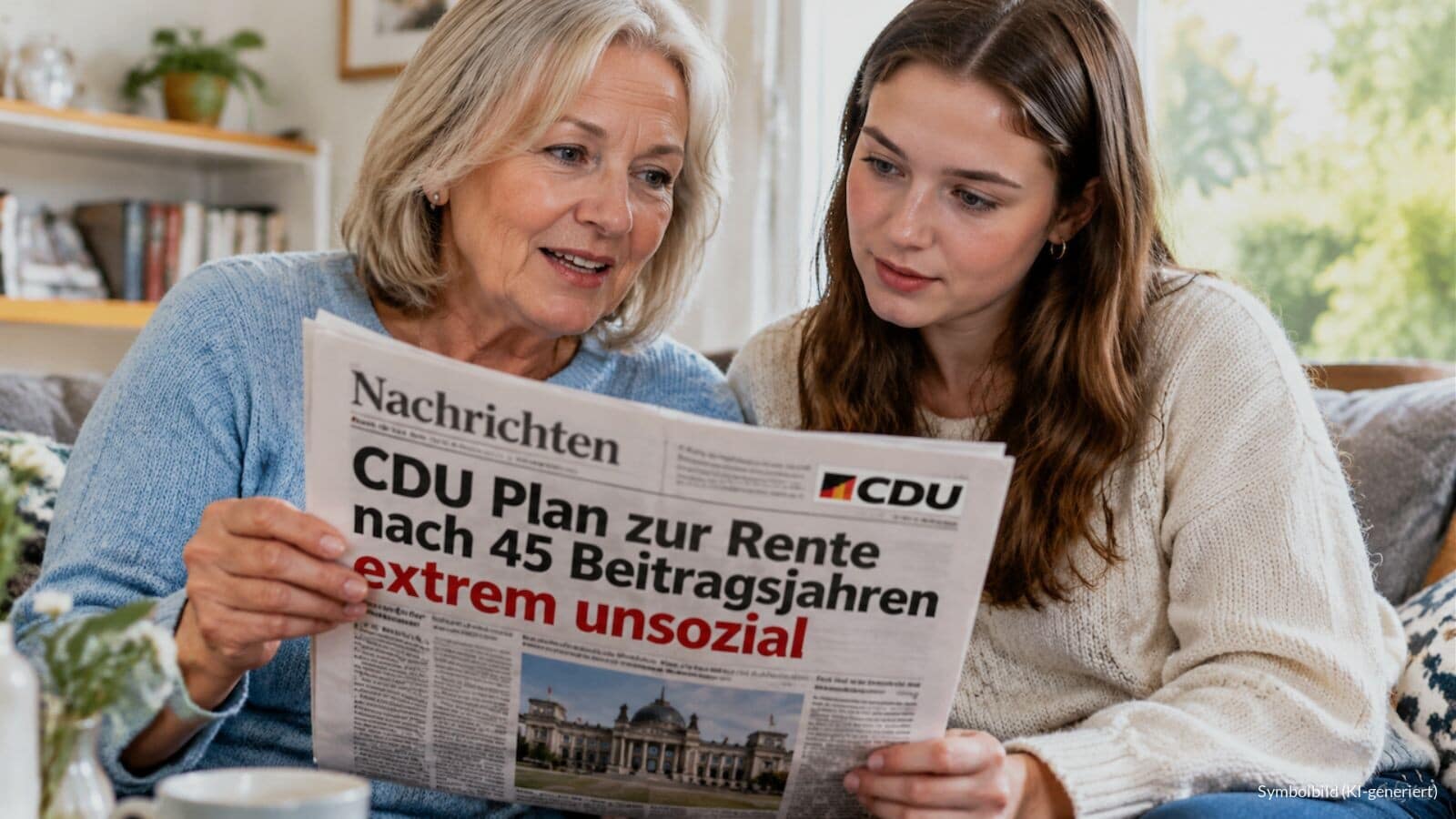 Neuer CDU Plan zur abschlagsfreien Rente nach 45 Beitragsjahren absolut unsozial