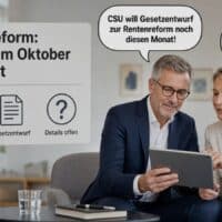 CSU: Gesetzentwurf zur Rente noch im Oktober