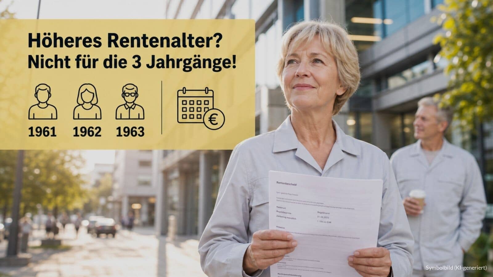 Welche 3 Jahrgänge wahrscheinlich vom höheren Renteneintrittsalter verschont bleiben.