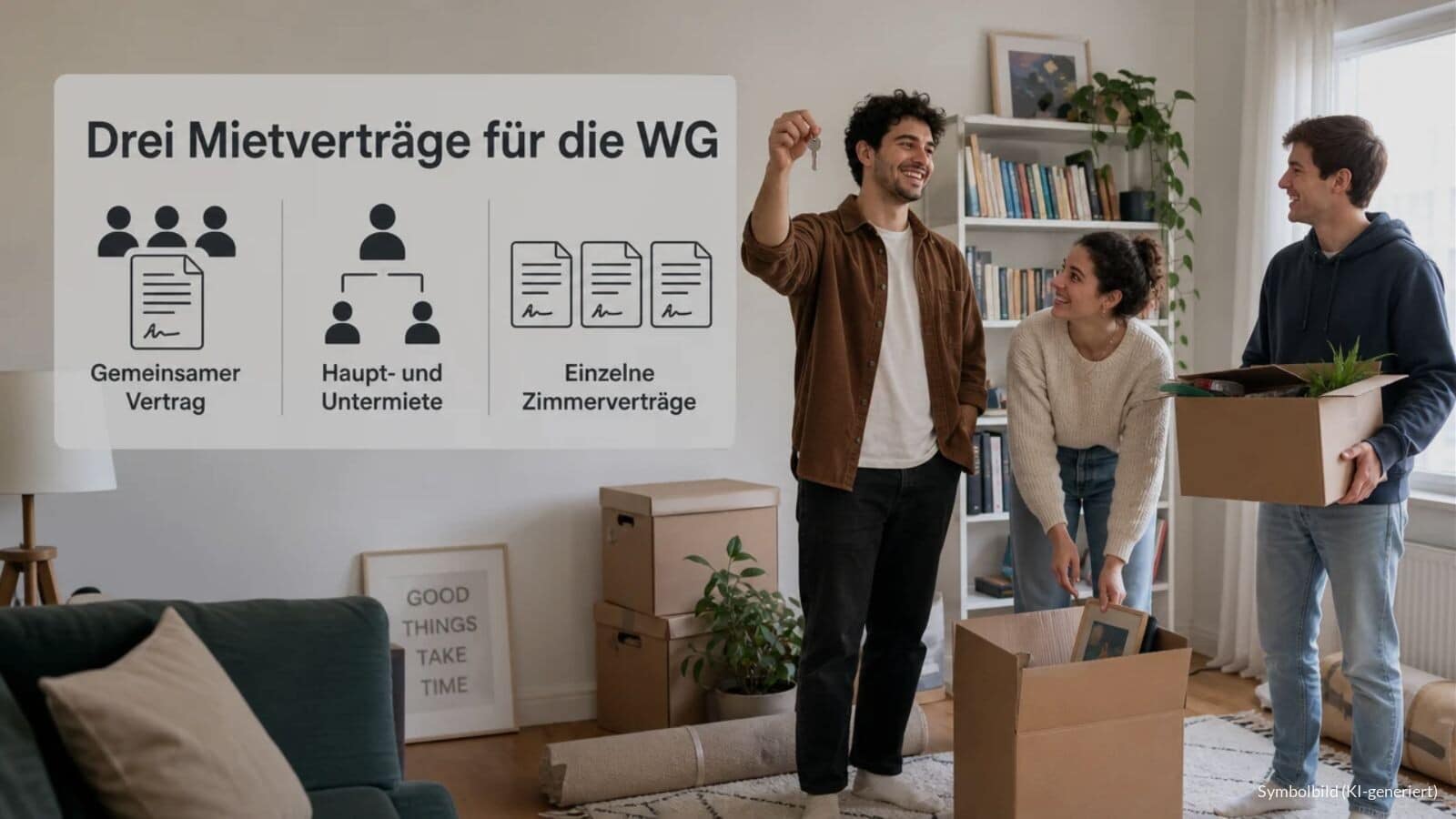 Drei Modelle für den WG-Mietvertrag für Studenten