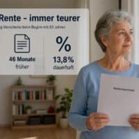Früher in Rente gehen immer teurer: Tabelle