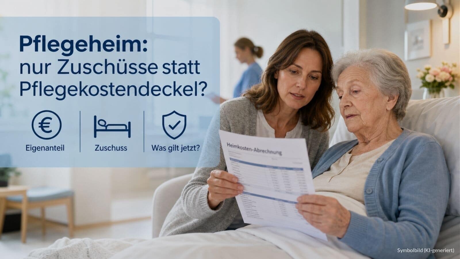 Pflegeheim: Kein Kostendeckel, nur Zuschüsse
