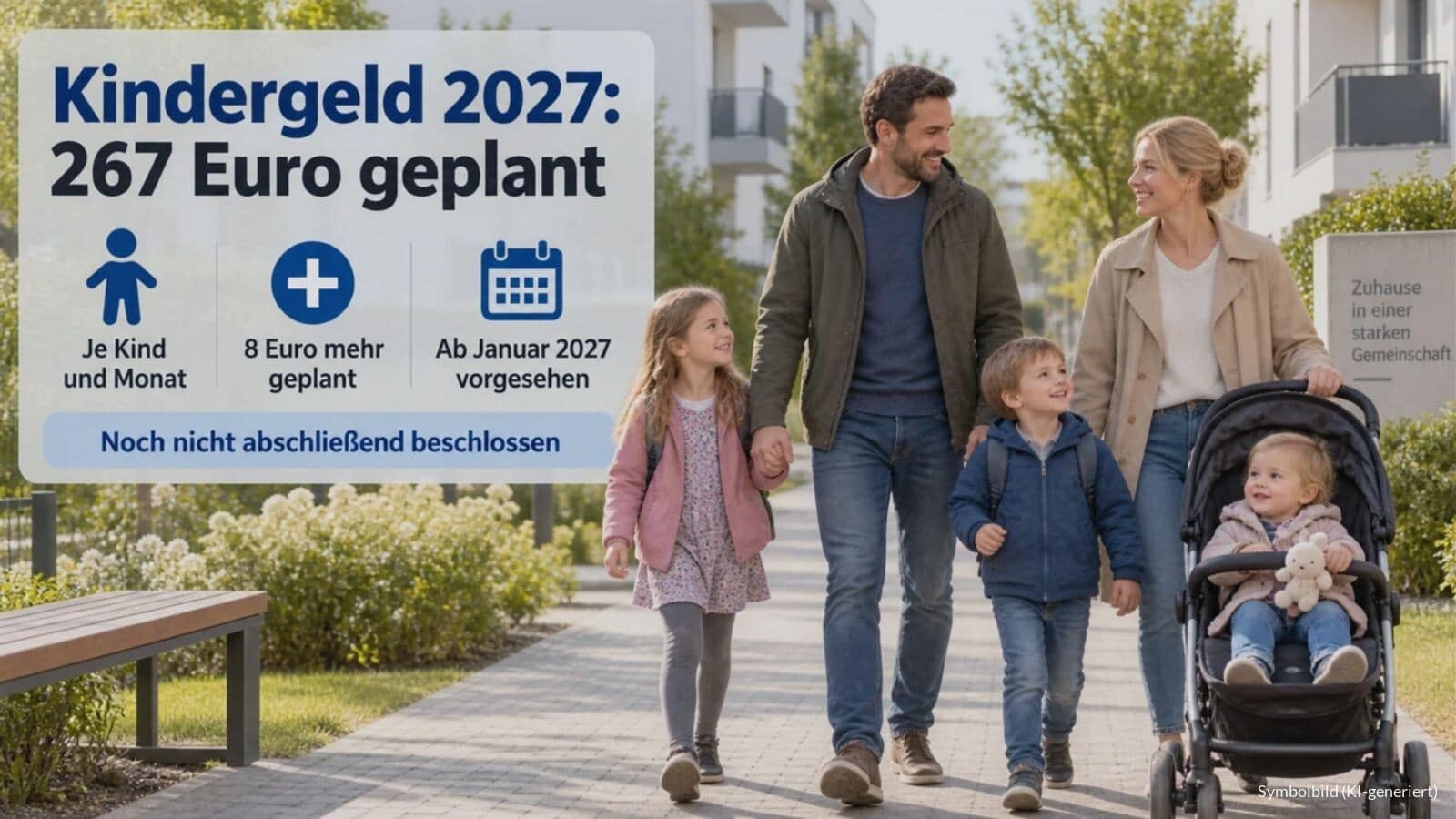 Kindergeld Erhöhung 2027 - Tabelle