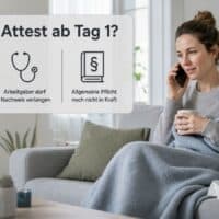Krank - ärztliches Attest ab Tag 1?
