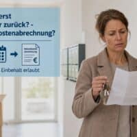Mietkaution erst nach Nebenkostenabrechnung zurück?