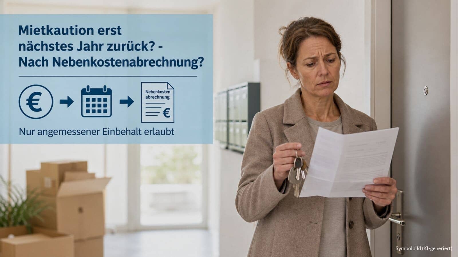 Mietkaution erst nach Nebenkostenabrechnung zurück?