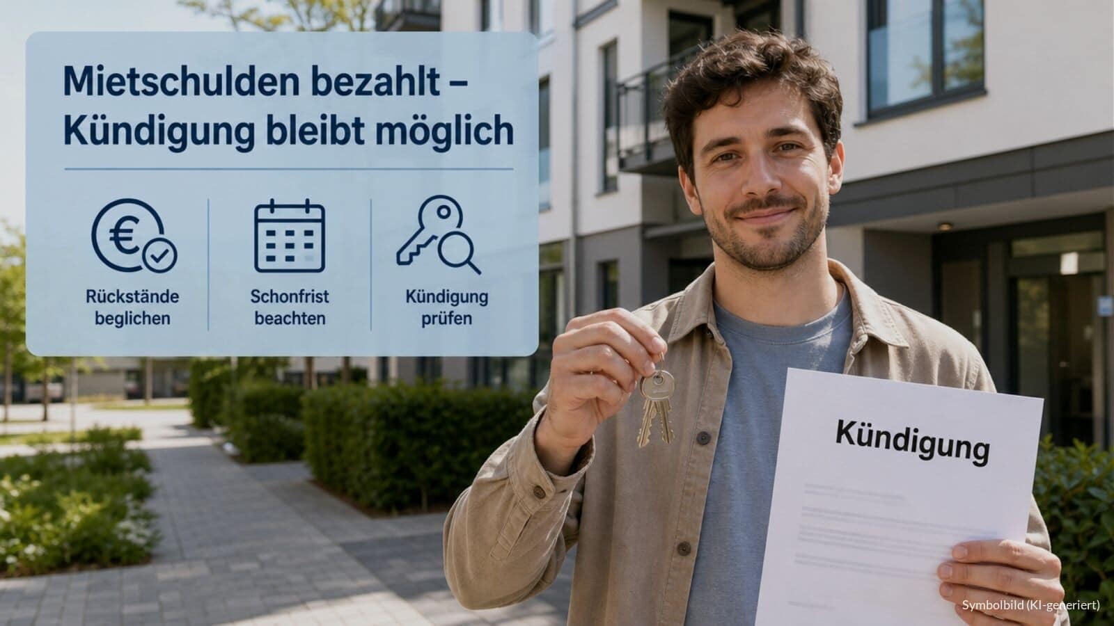 Mietschulden beglichen, dennoch Verlust der Wohnung aufgrund ordentlicher Kündigung möglich