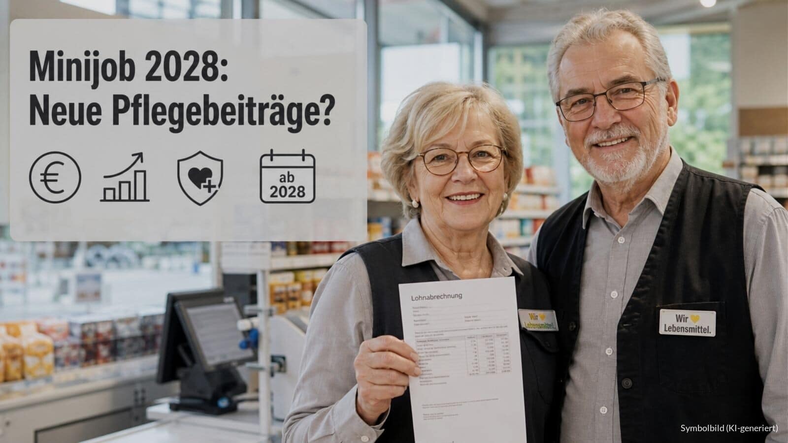 Minijob und Rente 2028: Beiträge zur Pflegeversicherung