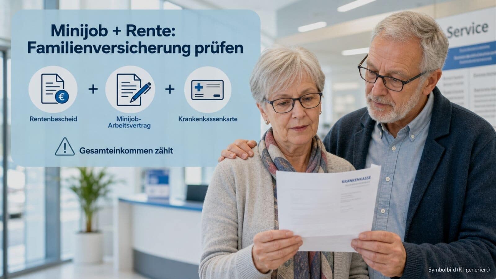 Minijob und Rente gefährdet Familienkrankenversicherung