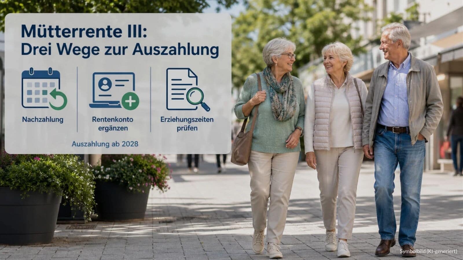 Mütterrente 3: drei unterschiedliche Wege der Zahlung