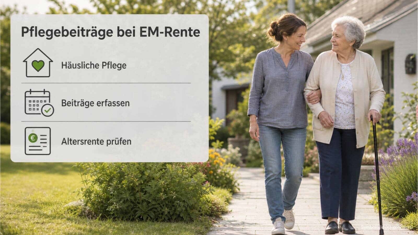 Pflegebeiträge auch bei EM-Rente möglich