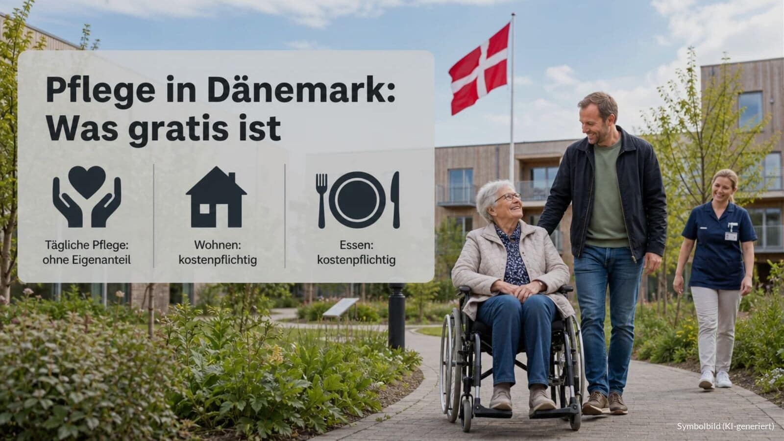 Pflegeheim in Dänemark gratis? Nein, nicht komplett!
