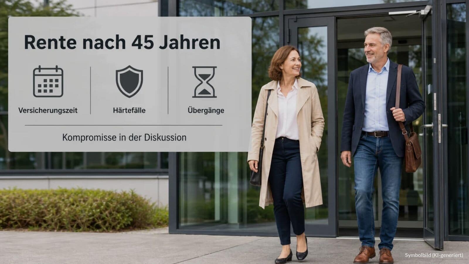 Rente nach 45 Jahren bleibt möglicherweise - Kompromisse zeichnen sich ab!
