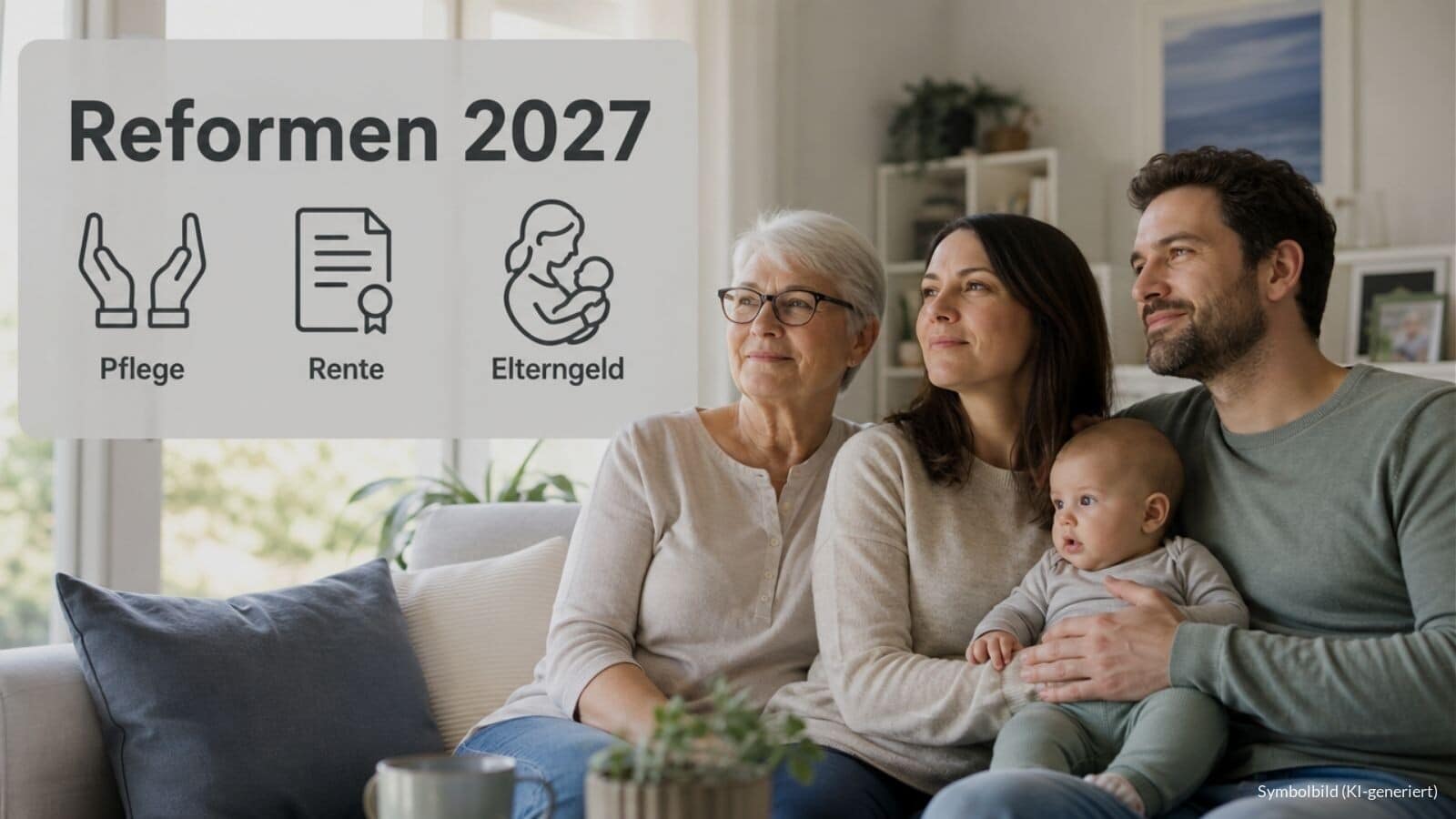 Reformen 2027: Rente, Pflegegeld, Elterngeld