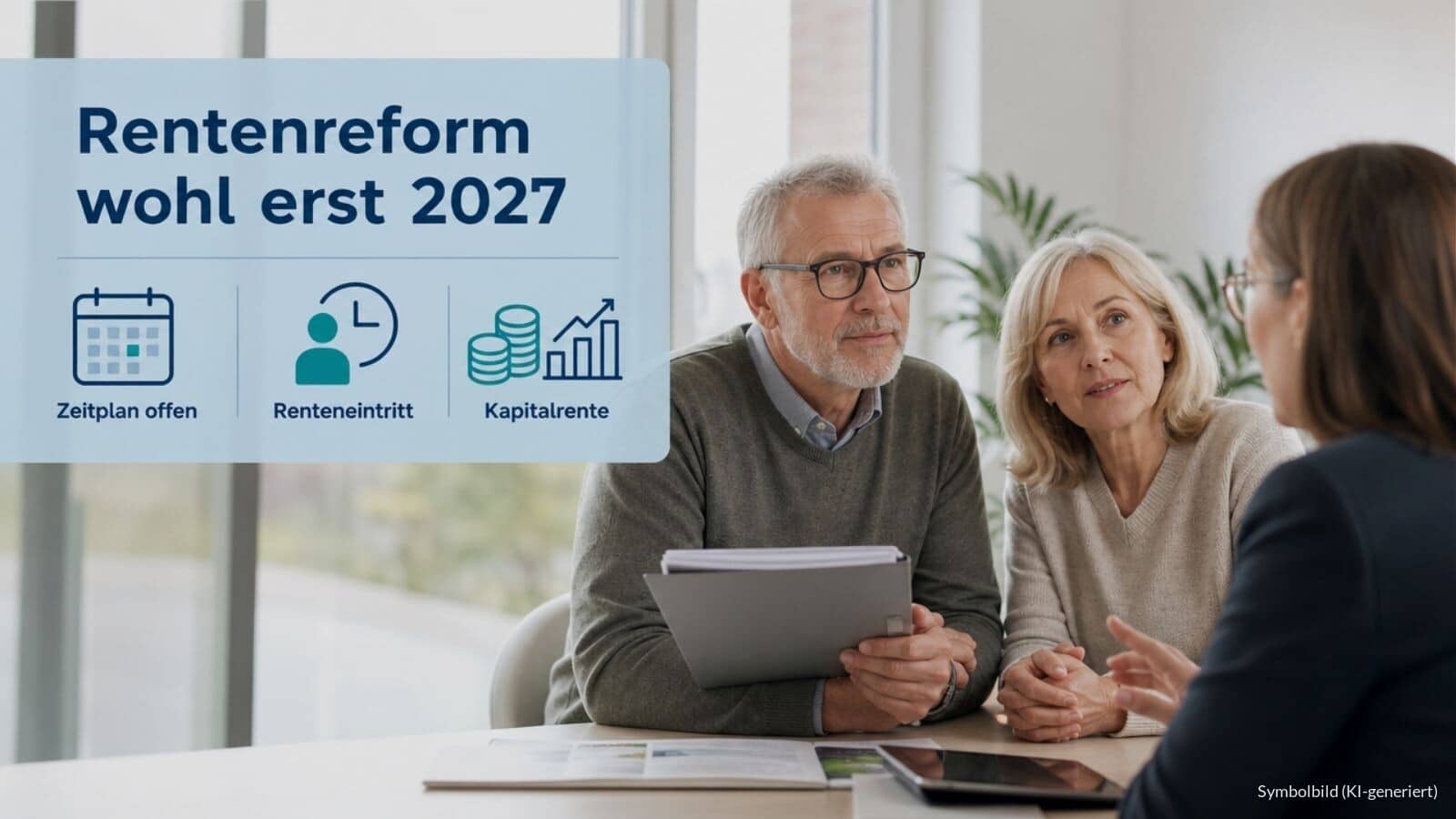 Rentenreform erst 2027