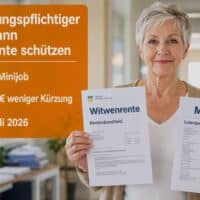 Witwenrente: rentenversicherungspflichtiger Minijob kann zu mehr Netto verhelfen