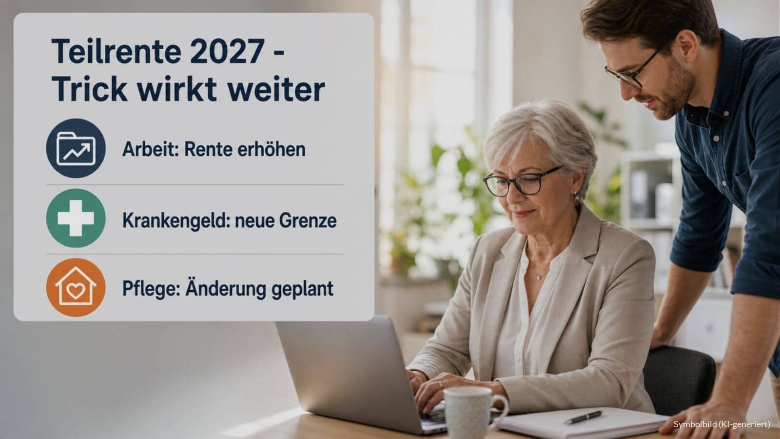 Teilrente 2027: Trick wirkt weiter - nur nicht mehr bei der Pflege