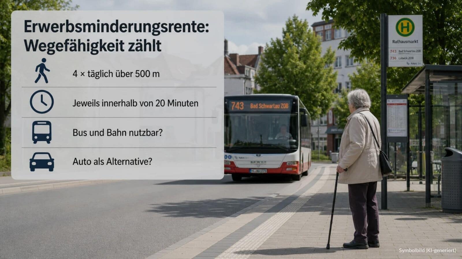 Keine 500 m mehr laufen - Anspruch auf EM-Rente?