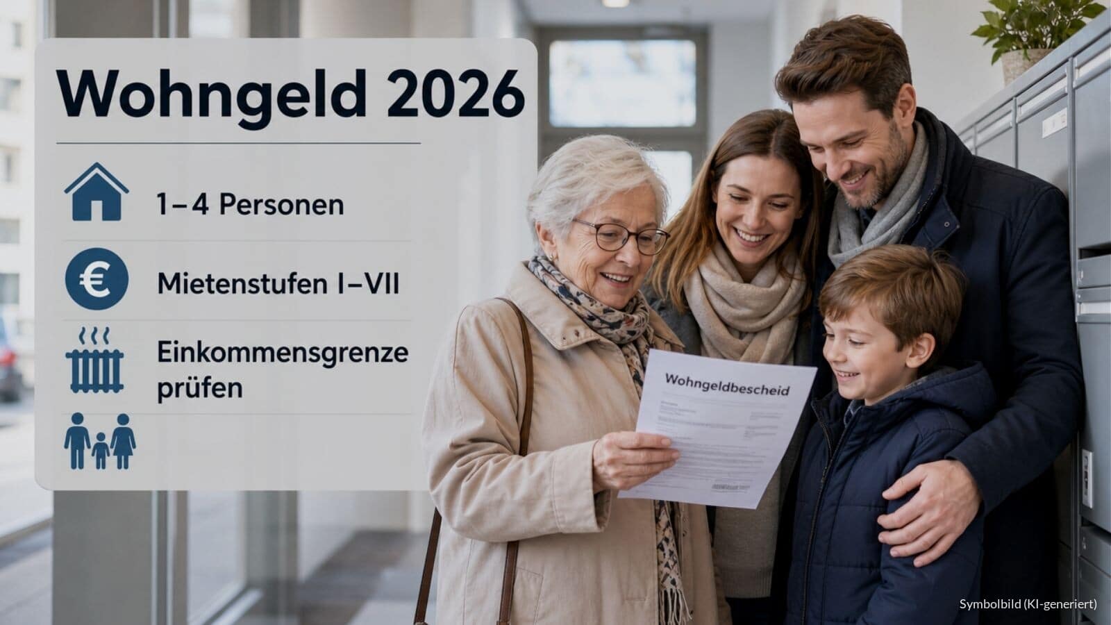 Wohngeld Tabelle 2026